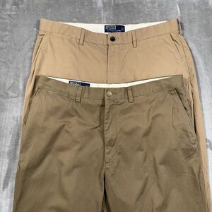 2X Polo Ralph Lauren Mens Pants 36X34 Beige & Tan Prospect Pant Chino